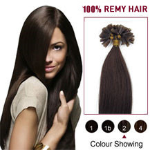16 inches Dark Brown (#2) 50S Nail Tip Human Hair Extensions
