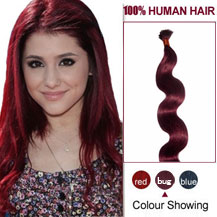 20 inches Bug 50S Wavy Stick Tip Human Hair Extensions